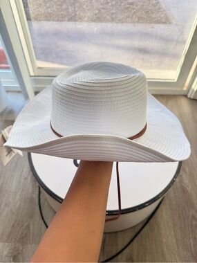 san diego hat company sadie white packable cowboy western summer sun hat OSF NEW